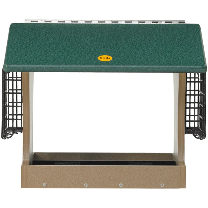 Hopper Feeder with Suet Cages (large)
