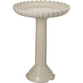 Heated Bird Bath and Pedestal Combo Gray Stone